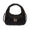 미우 미우 완더 마테라쎄 나파 레더 스몰 호보백 블랙  4312