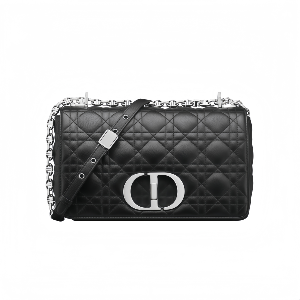 Dior Caro 미디엄 백 블랙 서플 까나쥬 송아지 가죽