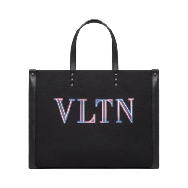 발렌티노 가라바니 네온 VLTN 미디움 쇼퍼백 블랙 멀티컬러  9412
