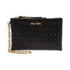 미우 미우 마테라쎄 나파 가죽 파우치 블랙  8446