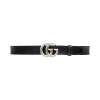 구찌 GG 마몽 더블 G 버클 레더 벨트 블랙