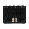 미우 미우 마테라쎄 나파 가죽 반지갑 블랙