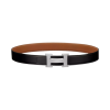 에르메스 H 벨트 버클 & 리버시블 레더 스트랩 32mm & 그리 모옌 하드웨어 누아 골드