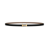 (W) 에르메스 포커스 벨트 버클 & 리버시블 레더 스트랩 스위프트 앱송 13mm & 골드 하드웨어 누아 에뚜쁘