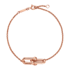 티파니 앤 코 하드웨어 더블 링크 브레이슬릿 18K 로즈 골드