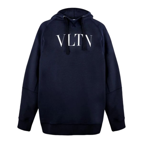 4 발렌티노 VLTN 로고 후드 스웨트셔츠 네이비